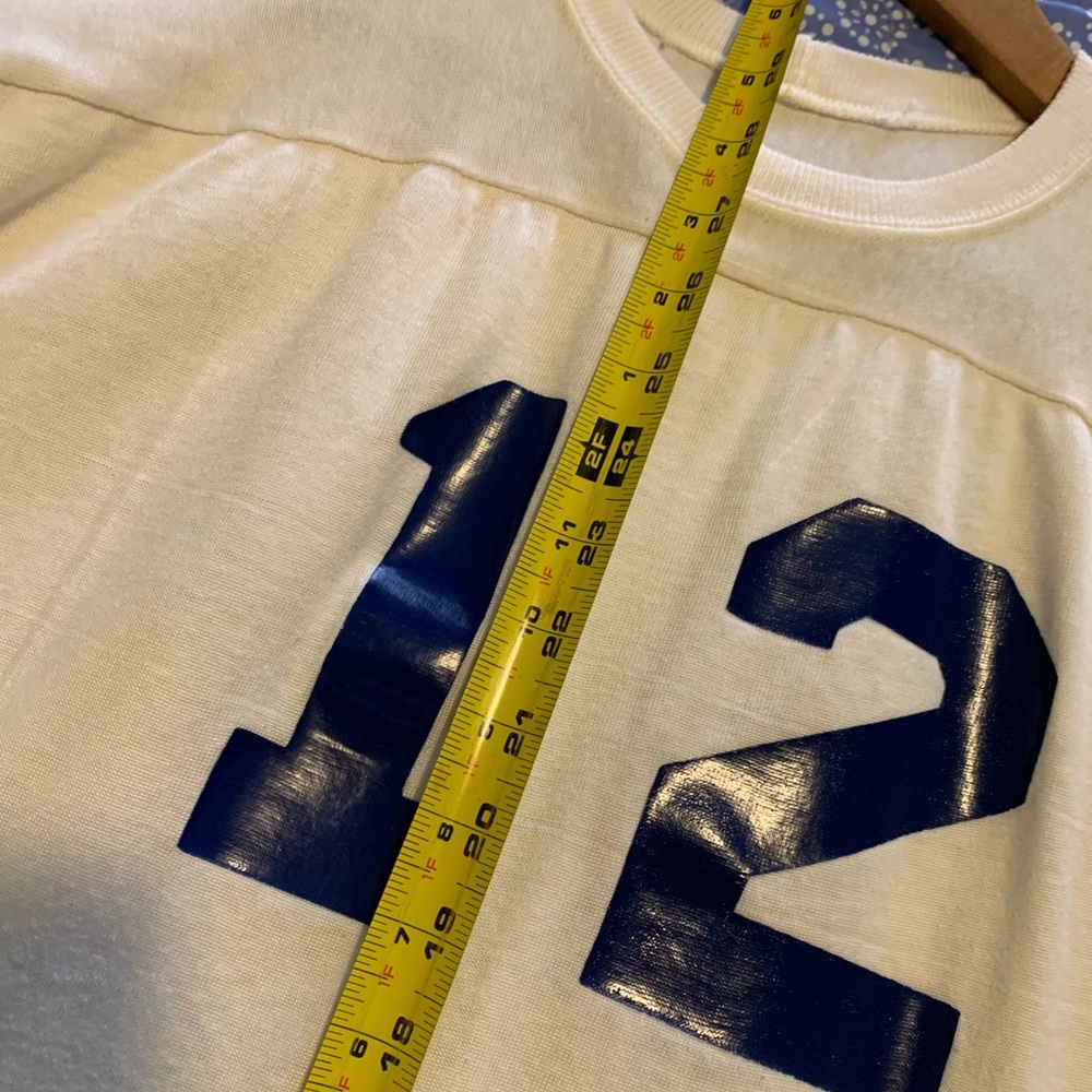 Vintage Dallas Cowboys Roger Staubach White Blue Jersey Size X-Large - Picture 8 of 9